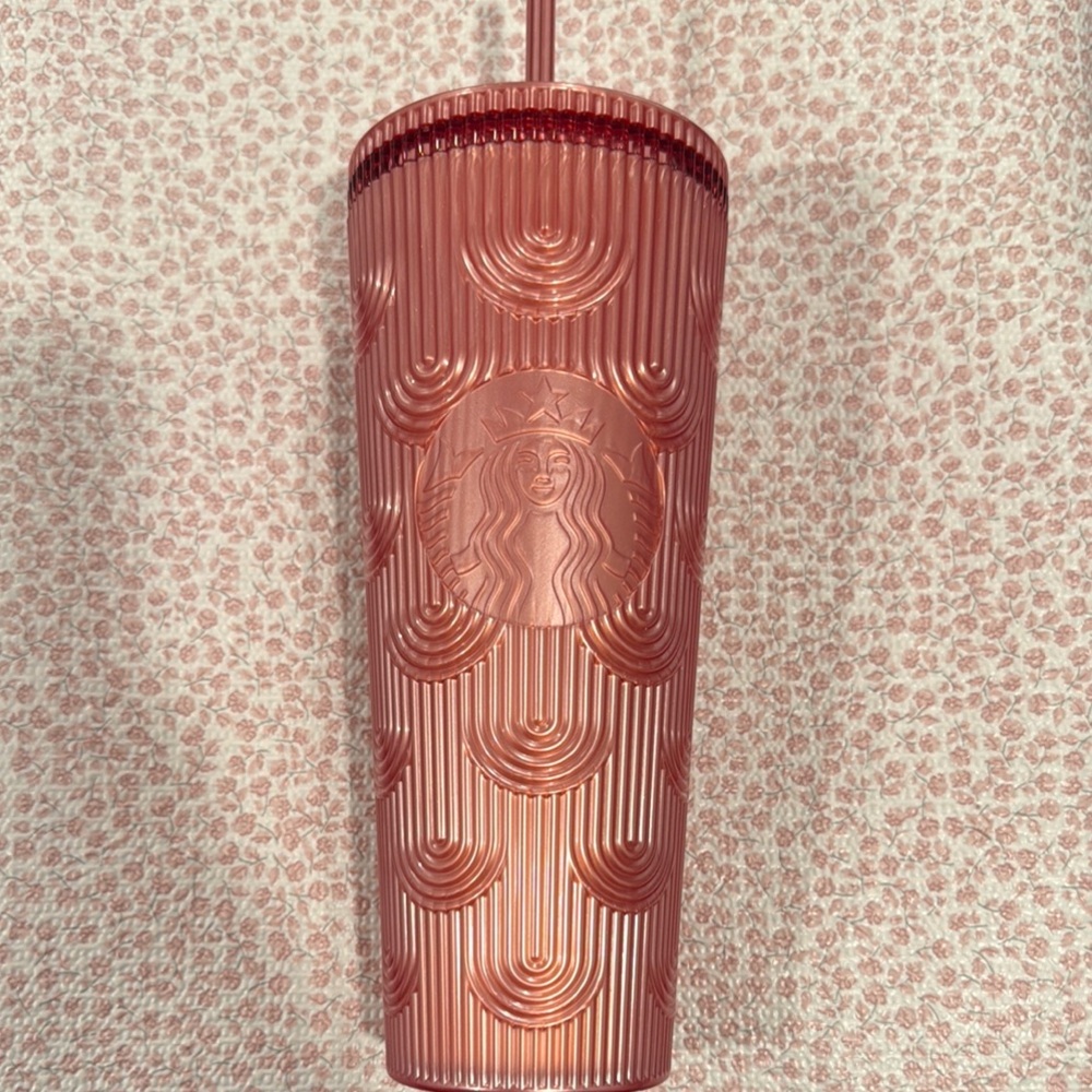 Starbucks Rose Tumbler with Lid and Straw